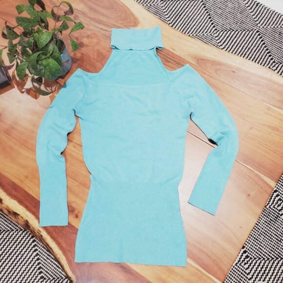 Vintage Costa Blanca Cold Shoulder Knit Top - Picture 3 of 5